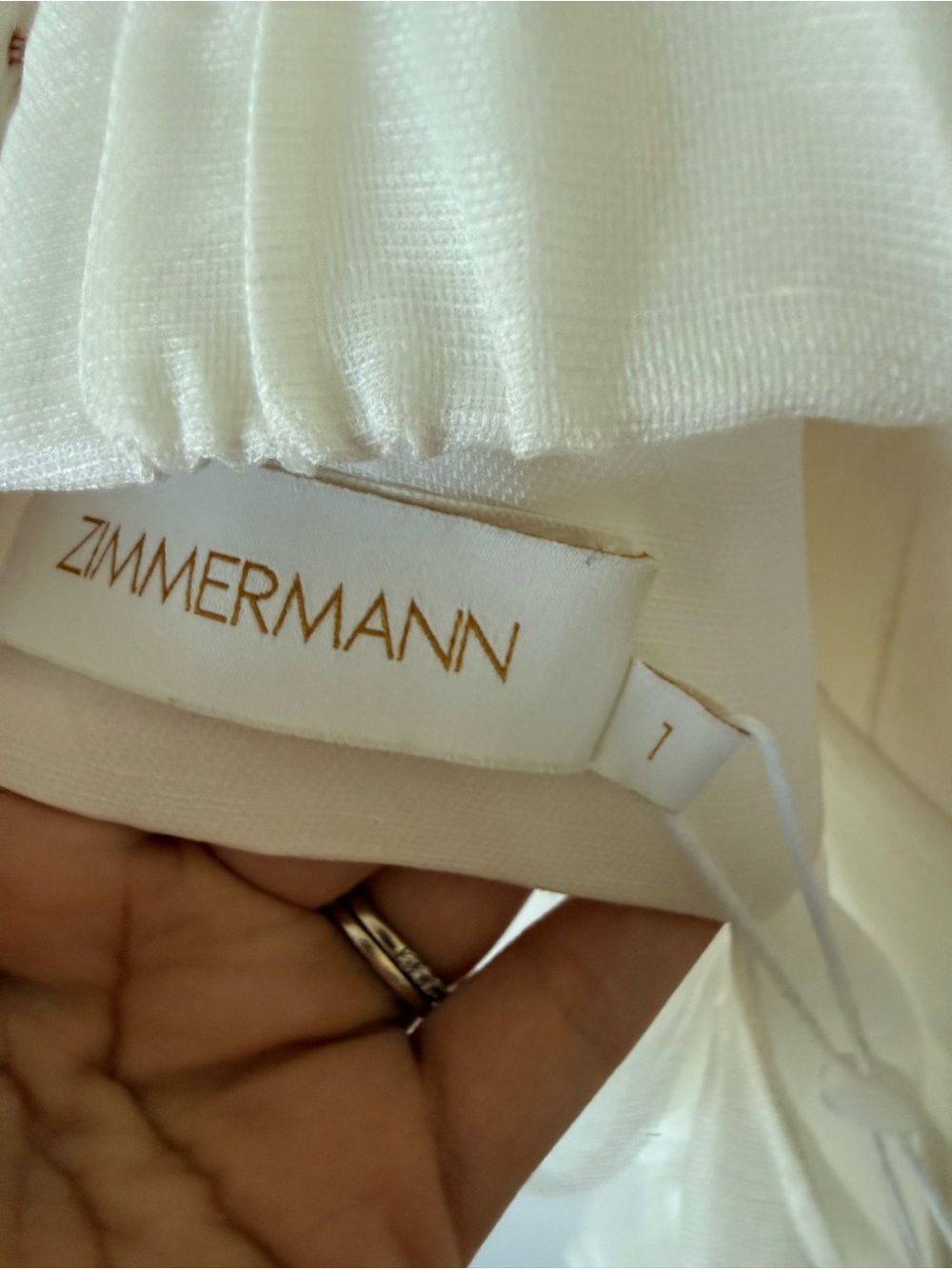 NWT ZIMMERMANN Petal Appliqué Linen Silk Corset Gown White Midi Dress Size 1 - Picture 10 of 16